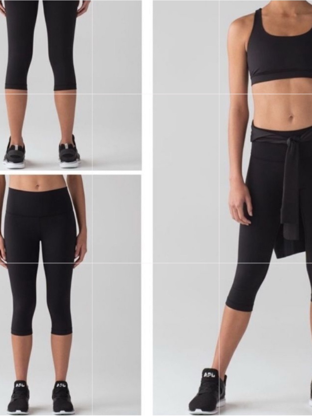 Lululemon High Rise Wunder Under 1/2 Tight Leggings in Black Women's Size 2
